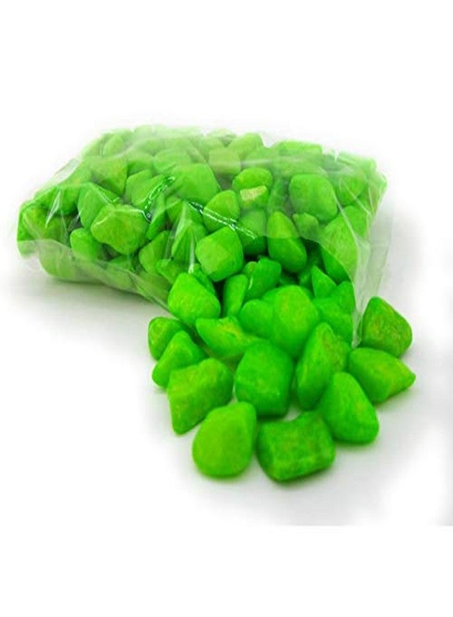 Power Stone Polished Colored Stone Marble Pebbles for Home Garden Aquarium Outdoor Decoration (Parrot Green, 3 Kg) - Image 2